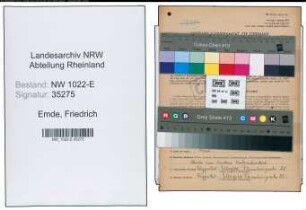Entnazifizierung Friedrich Emde , geb. 07.01.1915 (Kraftfahrer)