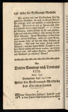 196-209, Am Dritten Sonntage nach Trinitatis 1775