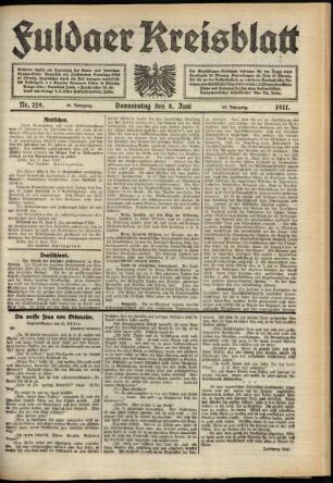 Ausgabe vom Donnerstag, den 08. Juni 1911.