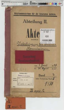 Unterbringung der Entente-Kommissionen: Bd. 4