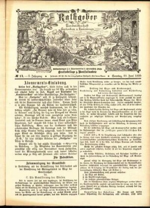 Ausgabe vom Sonntag, den 23. Juni 1895.