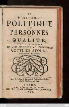 La Véritable Politique Des Personnes De Qualité