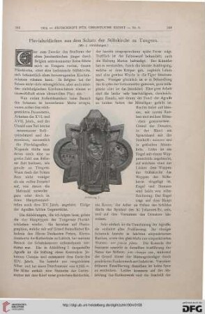 Pluvialschließen aus dem Schatz der Stiftskirche zu Tongern