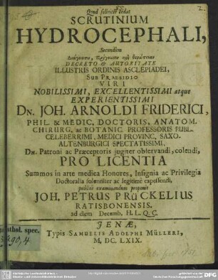 Scrutinium hydrocephali