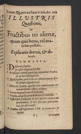 Illustris quastionis de fructibus rei alienae