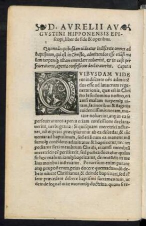 D. Aurelii Augustini Hipponensis Episcopi, liber de fide & operibus.