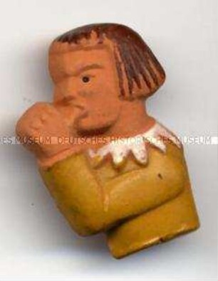 WHW-Abzeichen, Struwwelpeter-Figuren: Daumenlutscher, Reichs-Straßensammlung vom Januar/Februar 1942, durchgeführt vom Reichsluftschutzbund