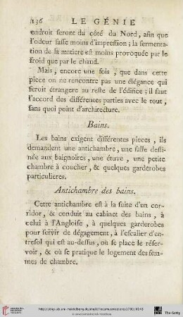 Antichambre des bains