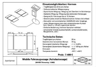 Mobile Fahrzeugwaage (Achslastwaage)