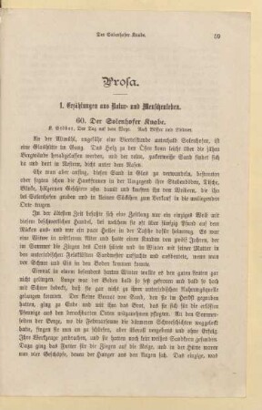 1. Erzählungen aus Natur- und Menschenleben