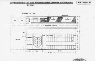 Liegeboxenlaufstall mit komb. Funktionsbereichen (Milchvieh mit Nachzucht) 40 Kühe