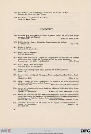 Bronzen (Nr. 1069-1129)