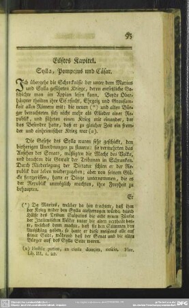 Eilftes Kapitel. Sylla, Pompejus und Cäsar