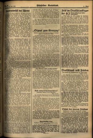 Zweite Ausgabe vom Freitag, den 26. Juli 1935.