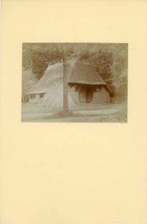 Einraumhaus : Niedersachsen, Einraumhaus mit Reetdach im Freilichtmuseum Ammerländer Bauernhaus.
