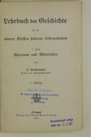 Teil 1: Altertum und Mittelalter