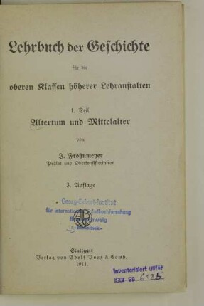 Teil 1: Altertum und Mittelalter
