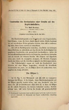 Kleine Abhandlungen mathematischen Inhalts in Separatabdrücken der Sitzungsberichte der k. k. Akad. d. Wiss. in Wien. 2