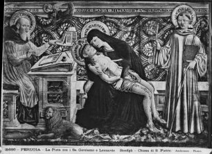 Pieta mit den Heiligen Hieronymus und Leonhard