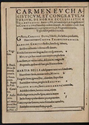 Carmen Eucharisticum ...