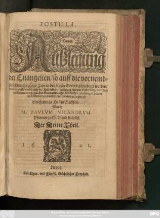 3: so auff die vornembste Fest durchs gantze Jahr in der Kirche Gottes geprediget werden : darinnen auffs einfeltigste der Text erkleret ...