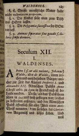 Seculum XII.