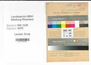 Entnazifizierung Ernst Lenzen , geb. 30.06.1903 (Beamter)