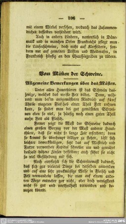 Vom Mästen der Schweine
