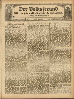 Ausgabe vom Sonntag, den 12. Januar 1913.