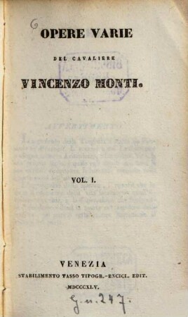 Opere varie, 1