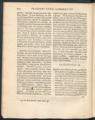 Institutio CI. - Institutio CVII.
