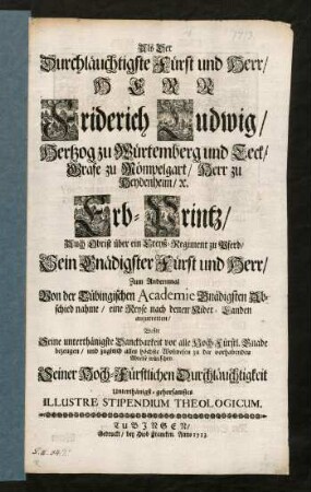1r-2v, Als der Durchlaeuchtigste Fuerst und ...