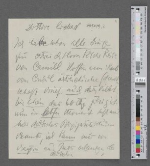 Brief an Hans Feist-Wollheim