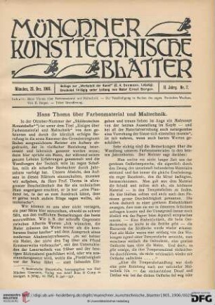 2: Hans Thoma über Farbenmaterial und Maltechnik