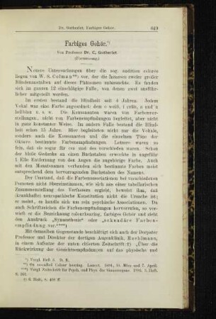 Farbiges Gehör : (Fortsetzung)