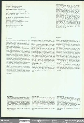 Inhaltsangaben russisch, englisch, französich, Impressum