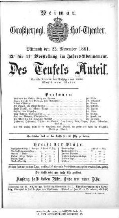 Des Teufels Anteil
