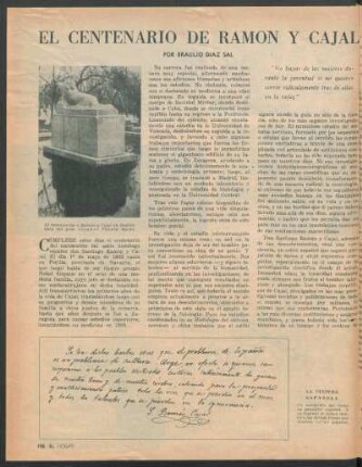 El centenario de Ramón y Cajal