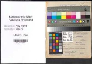 Entnazifizierung Paul Elbern , geb. 28.06.1909 (Schallplattenproduzent)