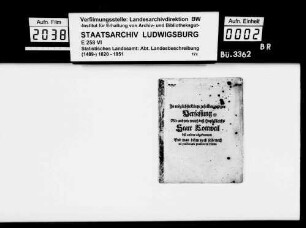 Beiträge des [Esslinger Konrektors] Karl Pfaff zur historiographischen Beschreibung des Oberamts