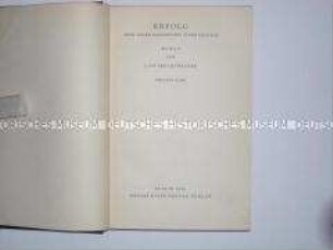 Roman von Lion Feuchtwanger in der Erstausgabe (Band 2)