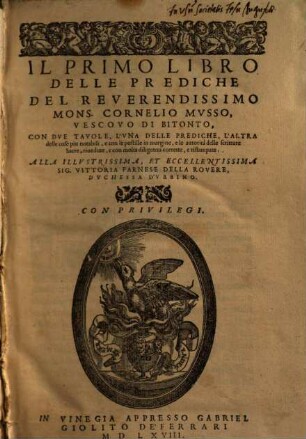 Il ... Libro Delle Prediche, 1.