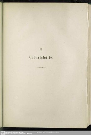 II. Geburtshülfe