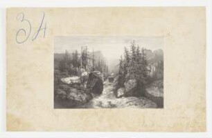 Landschaft mit Tannen und Fluss, Blatt 34 der Folge "Werke"