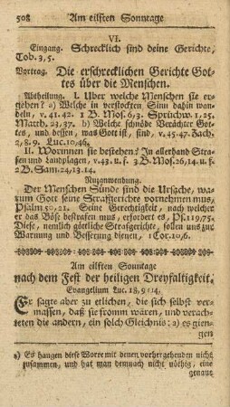 Am eilften Sonntage nach dem Fest der heiligen Dreyfaltigkeit