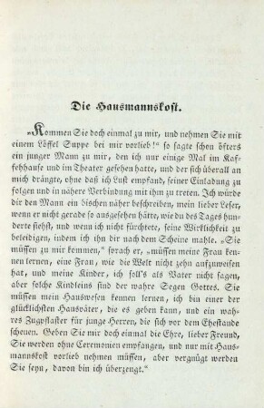 Die Hausmannskost