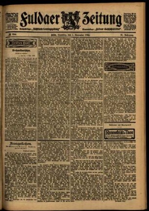 Dritte Ausgabe vom Samstag, den 05. November 1904.