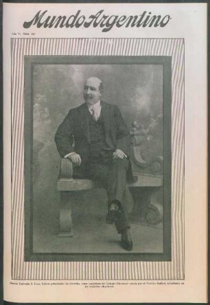 Doctor Eufrasio S. Loza, futuro gobernador de Córdoba,... [Fotografía]