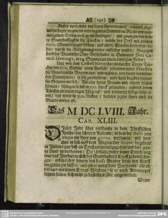 Das MDCLVIII. Jahr