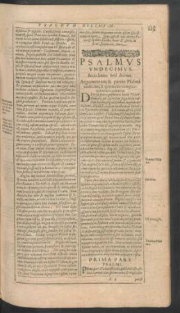 Psalmus Undecimus - Psalmus Vigesimus.